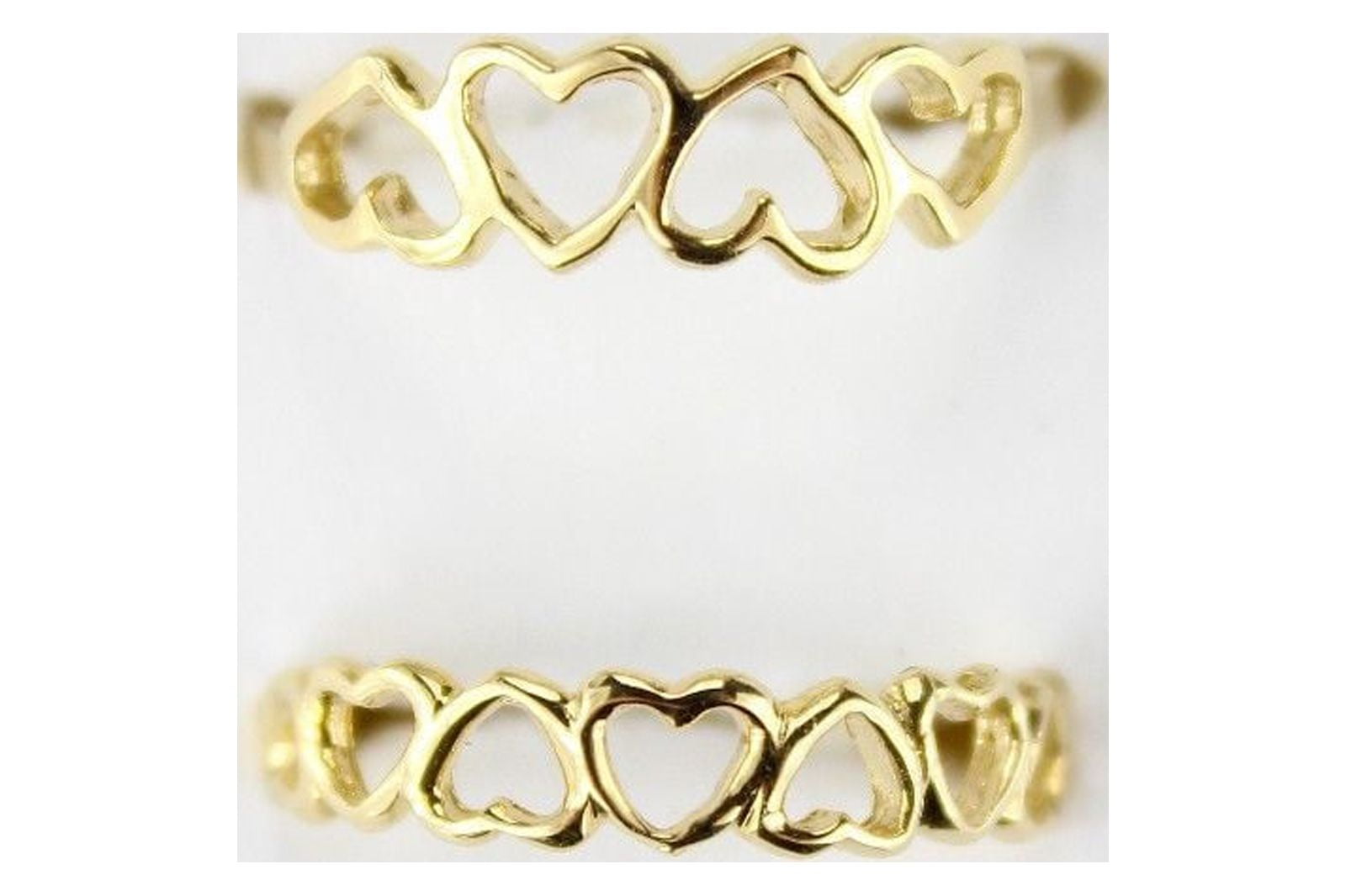 Lovely Two Tone Gold Heart Ring (Size-20)